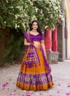 Mustard Colour Tussar Silk With Patola Printed With Foil Work Lehenga With Blouse Dupatta LNB1221
